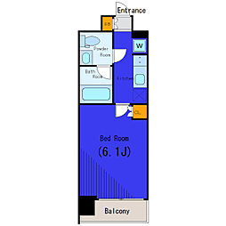 東急大井町線 大井町駅 徒歩10分の賃貸マンション 5階1Kの間取り