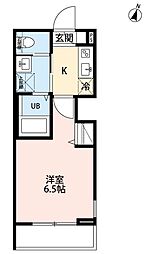 ティファナ蕨 1階1Kの間取り