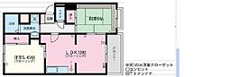 アネックス赤山 2LDKの間取図画像