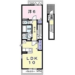 ボヌール 1LDKの間取図画像