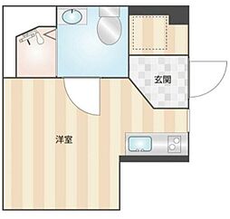 東武東上線 中板橋駅 徒歩12分の賃貸アパート 1階ワンルームの間取り