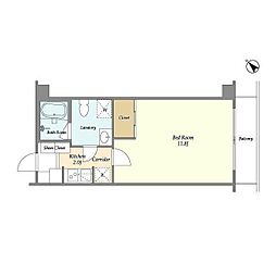 メゾン・ド・中目黒 2階1Kの間取り