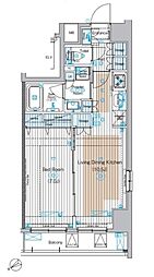 フュージョナル浅草DUE 1LDKの間取図画像
