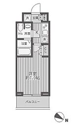 レジディア蒲田 1Kの間取図画像