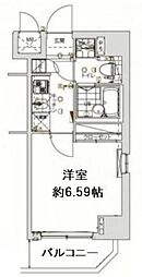 プレスタイル森下2 1Kの間取図画像
