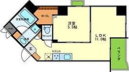 unison 1LDKの間取図画像