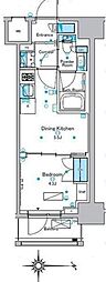 ルフォンプログレ浅草入谷 1DKの間取図画像