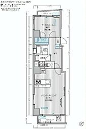 ベルテンポ赤坂 1LDKの間取図画像