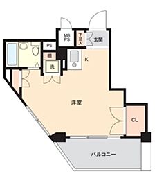 日神パレス立石 ワンルームの間取図画像
