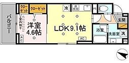 コニフェールI 3階1LDKの間取り