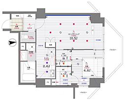 ドゥーエ東池袋 3階1LDKの間取り