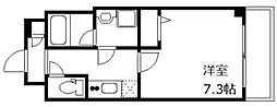 クレヴィスタ柴又 1Kの間取図画像