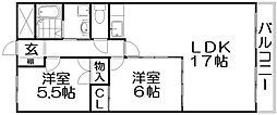 ウエストサイド楠葉 2LDKの間取図画像