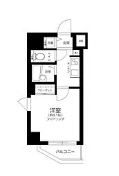 ガーラ・ステーション清澄白河 1Kの間取図画像