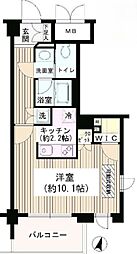 アゼリアテラス新宿 ワンルームの間取図画像