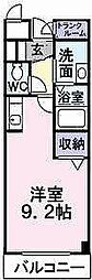 シャン・ド・フルール 1Kの間取図画像