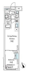 クレアテイフ駒澤大学前 1LDKの間取図画像