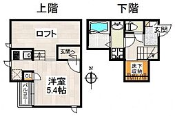CB八千代台ミラ 2階ワンルームの間取り