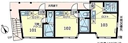 ユナイト丸山ポールモーリア ワンルームの間取図画像