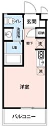 堺市西区鳳東町3丁アパート ワンルームの間取図画像