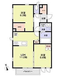 SHARON 2LDKの間取図画像