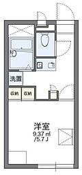 レオパレスオアシス 1Kの間取図画像