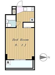 フォーラム共栄 1Kの間取図画像