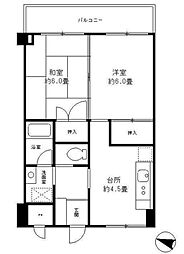 パルメゾン和光 2DKの間取図画像