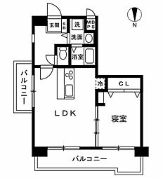 サンコート大森 1LDKの間取図画像