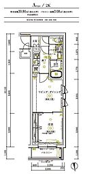 RELUXIA亀戸EAST 2Kの間取図画像