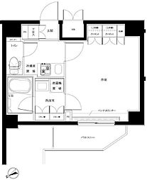 ルーブル板橋東新町壱番館 9階1Kの間取り