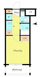 スカイコート新宿落合壱番館 3階1Kの間取り