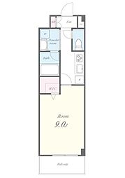 JR南武線 南多摩駅 徒歩5分の賃貸マンション 1階1Kの間取り