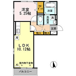 京王相模原線 京王堀之内駅 バス12分 殿ヶ谷戸下車 徒歩1分の賃貸アパート 3階1LDKの間取り