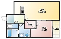 SunMark賀茂 1LDKの間取図画像