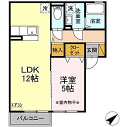 コンフォート 1LDKの間取図画像