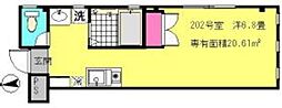 工藤ビル ワンルームの間取図画像