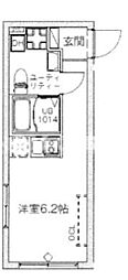 Bonds Stage千鳥町 1階ワンルームの間取り