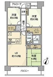ウィズ柏光ヶ丘 1階3LDKの間取り