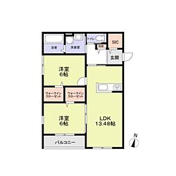 間取図画像 2LDK