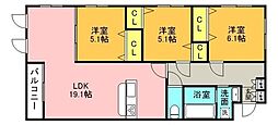 THE BELUGA世田谷RESIDENCE 3LDKの間取図画像