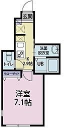 エペ石神井公園 1階1Kの間取り