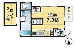 KARIN御蔵通 ワンルームの間取図画像