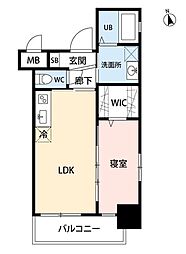 タツミ大橋 1LDKの間取図画像