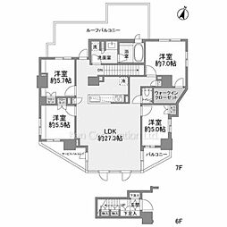 オープンレジデンシア南青山ウエストテラス 4LDKの間取図画像