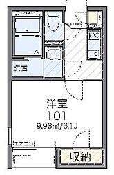 カーサレフィナード 1Kの間取図画像