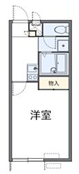 レオパレスやちよ 2階1Kの間取り