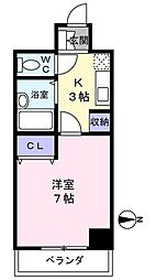 サンテミリオン九段 5階1Kの間取り
