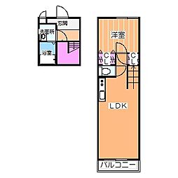 フジパレス光竹庵 1LDKの間取図画像