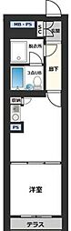 ライオンズマンション川越南 1DKの間取図画像